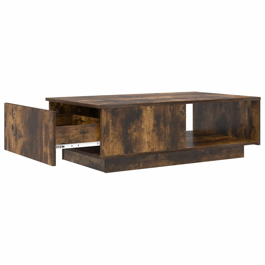 Tavolino da salotto con cassetto Rovere fumé 95 x 55 x 31 cm
