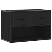 Mobile TV multimediale mensola TV credenza mobile TV sala da pranzo soggiorno camera da letto 60 x 31 x 39,5 cm legno ingegnerizzato e metallo nero 02_0026132