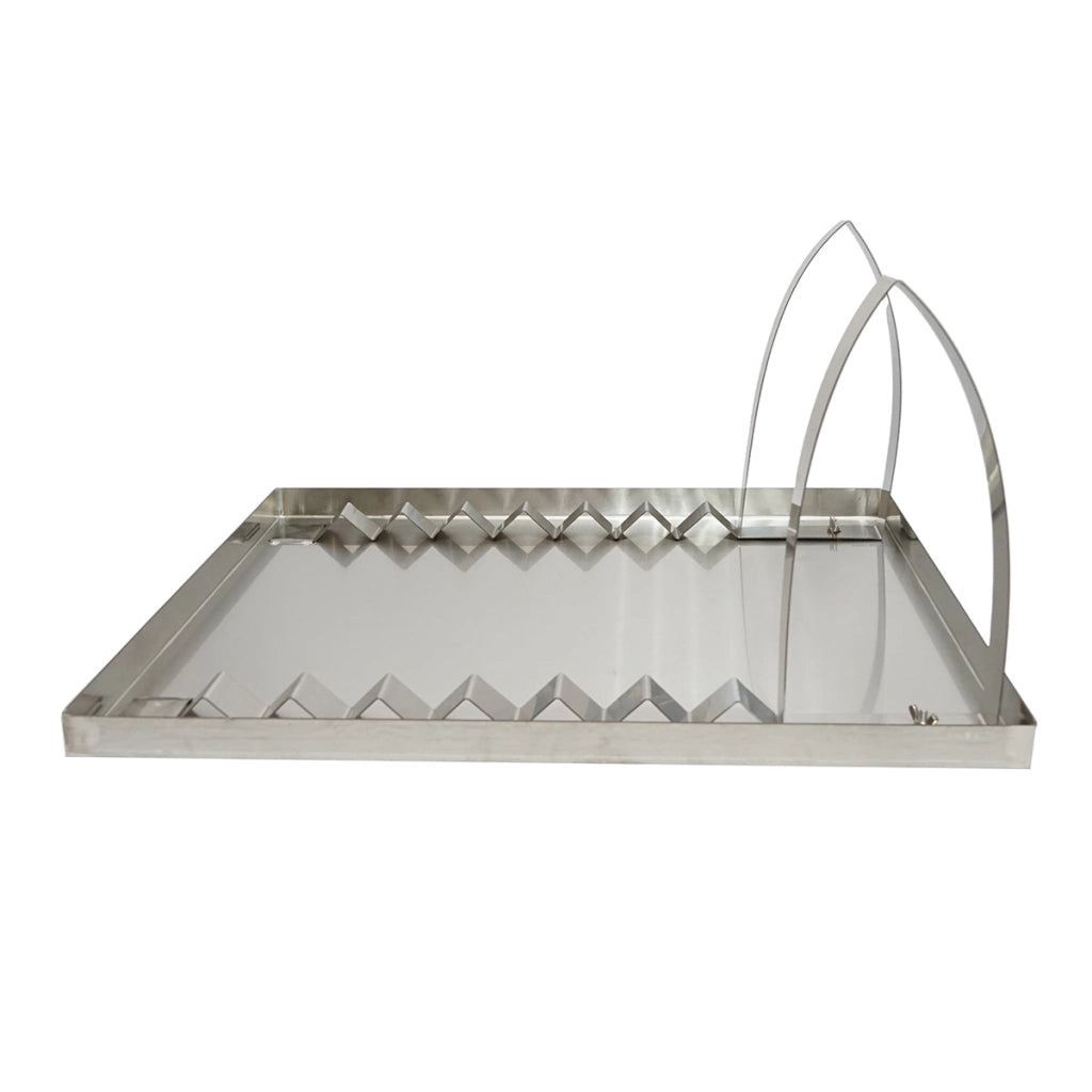 Vassoio in acciaio inossidabile per disopercolare, dimensioni 600x700x30 mm