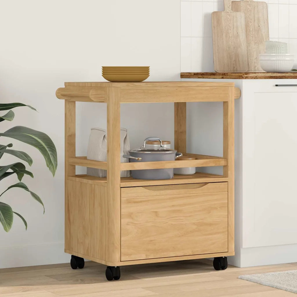 Carrello da Cucina FLORO Marrone cerato 72,5 x 45 x 80 cm