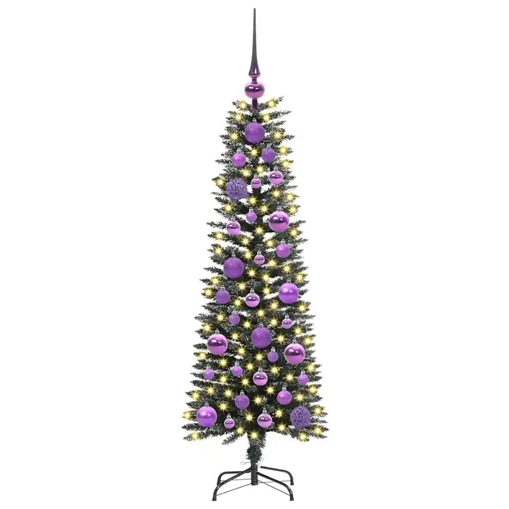 Albero di Natale | Decorazioni natalizie artificiale con 150 LED Verde 120 cm