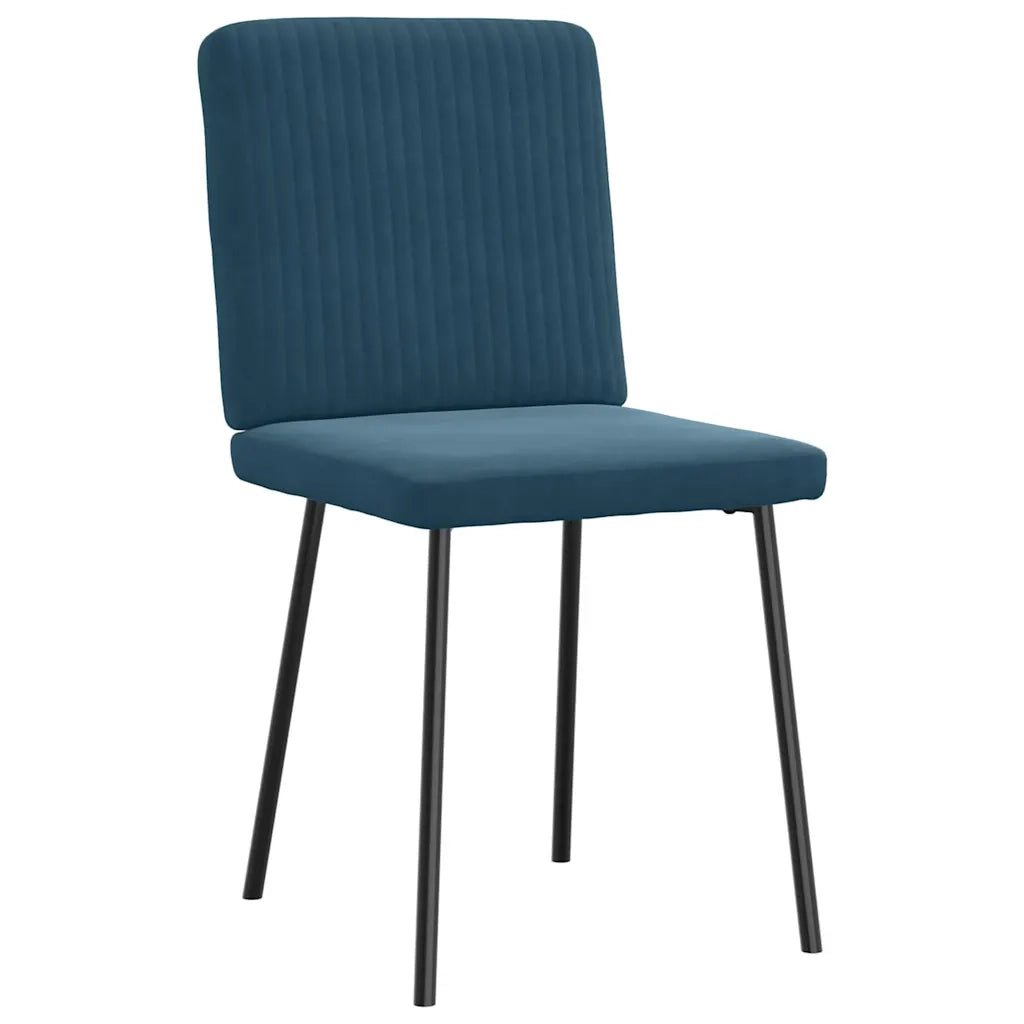 vidaXL Sedie da Pranzo 2 pz Blu in Velluto