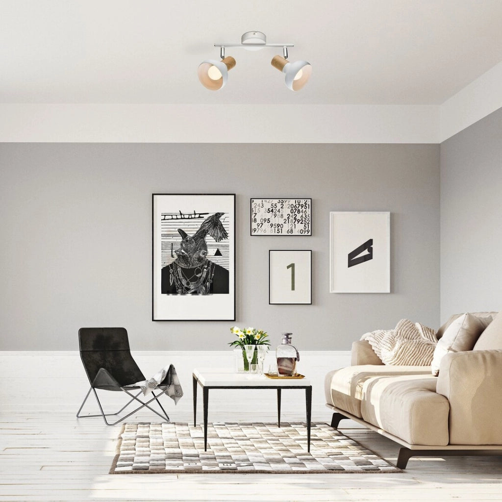 Faretto soffitto/parete bianco 2xE14 Holly Rabalux 5944
