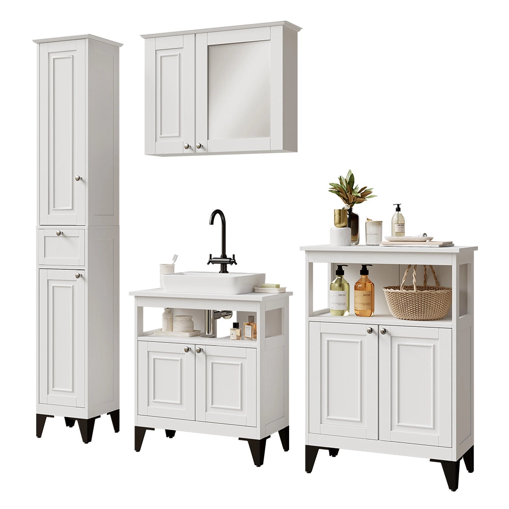 Vicco Set di mobili da bagno Bianco 4 parti