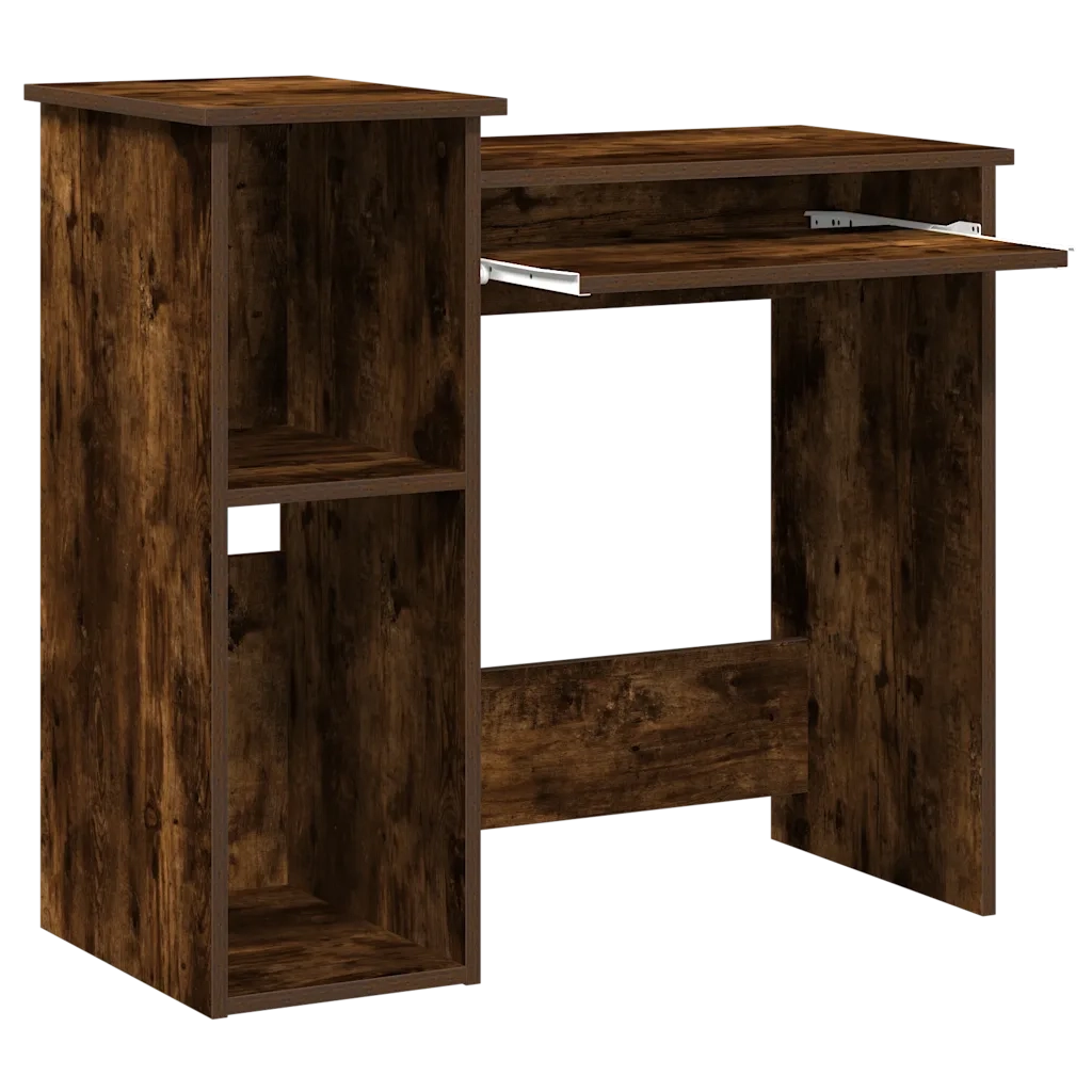 Scrivania Mensole Rovere Fumo 84x40x78 cm Legno Multistrato 860449