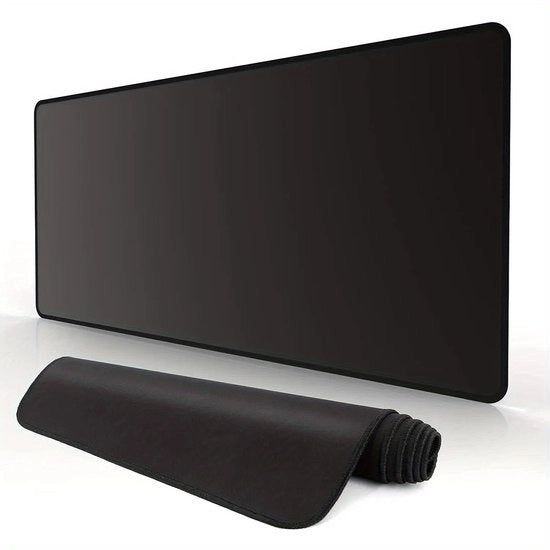 Gamingmuismat in gom con ruote antislip | Sostegno per scrivania con superficie antiscivolo | Bordo con profili di design duraturo | Nero, 90*40 cm