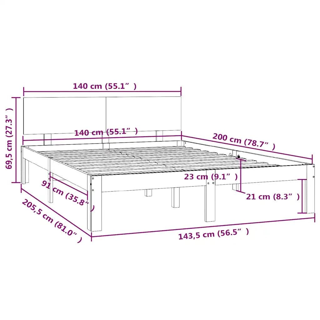 Giroletto in Legno Massello di Pino 140x200 cm cod mxl 53478