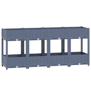 Fioriera | Cassetta per fiori | Vaso Rialzata 160x40x71 cm in Polipropilene