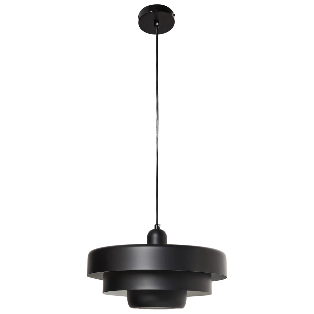 Lampadario a più livelli in metallo stile metà secolo scandinavo Nero stile scandinavo vintage