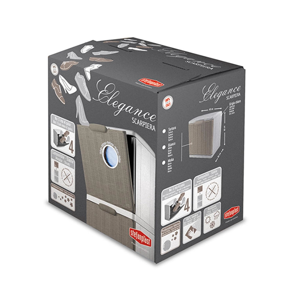 Scarpiera Elegance Cm 40 x 30X40 H Colore Tortora Stefanplast