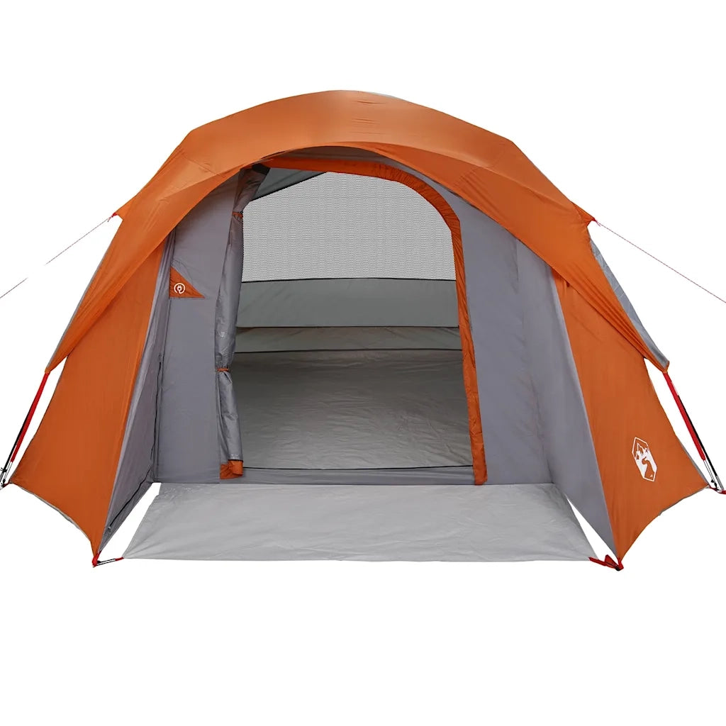 Tenda Familiare Cabina 6 Persone Grigia Arancione Impermeabile 4009564