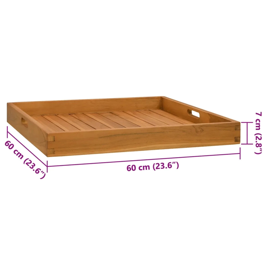 Vassoio da Portata 60x60 cm in Legno Massello di Teak 315458