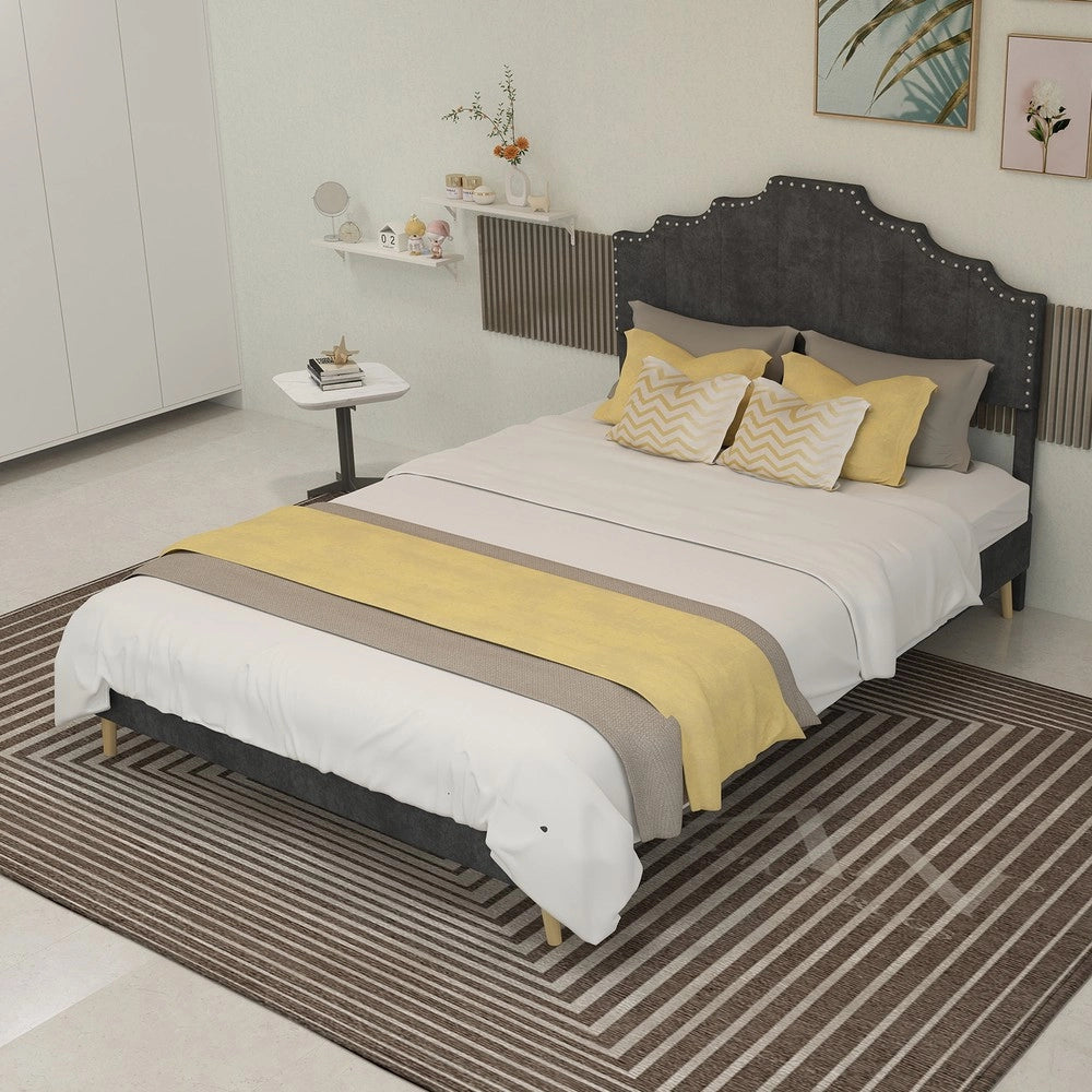 Letto Contenitore Imbottito ¨C Xylo ¨C Grigio 140x200