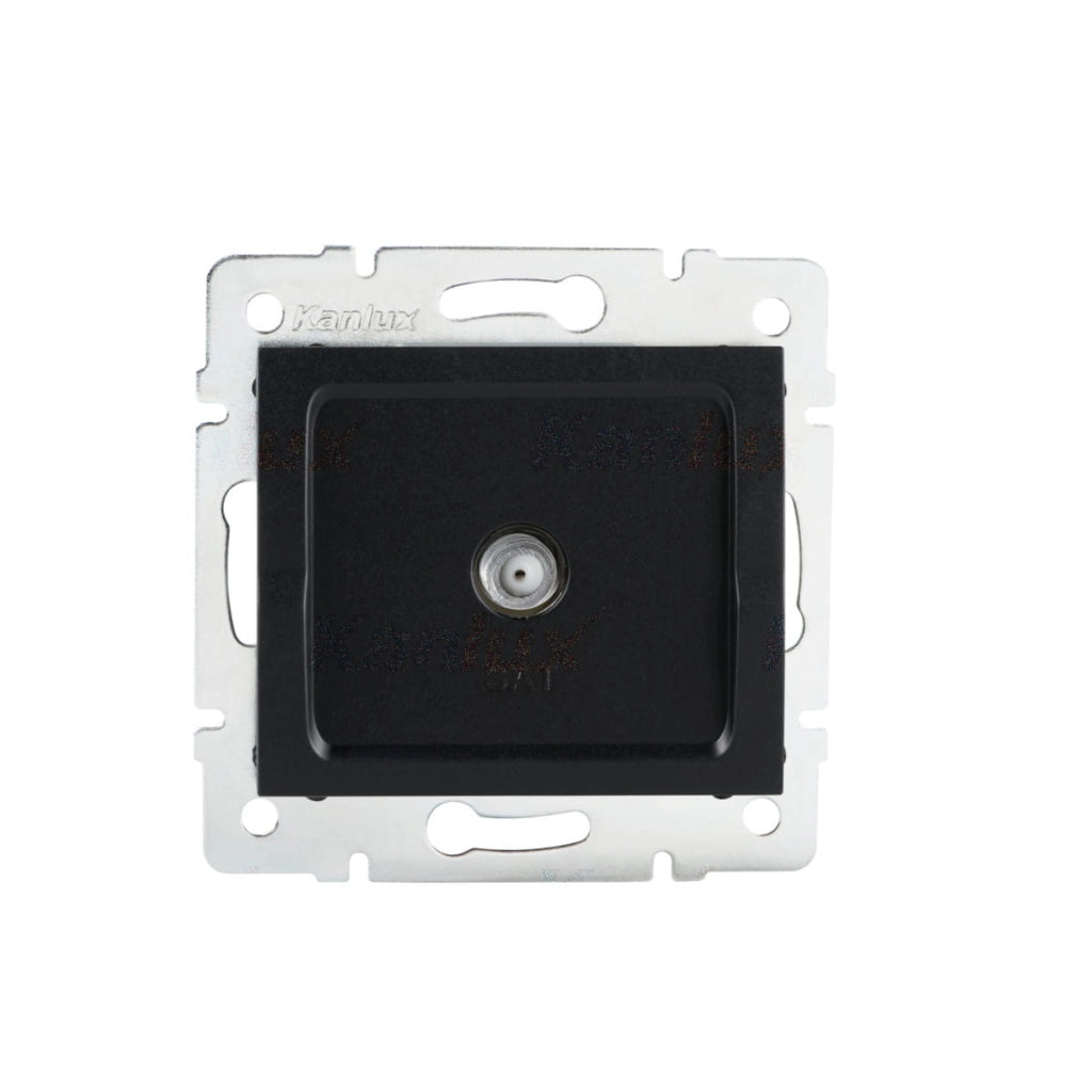 Presa antenna tipo F LOGI nero opaco Kanlux