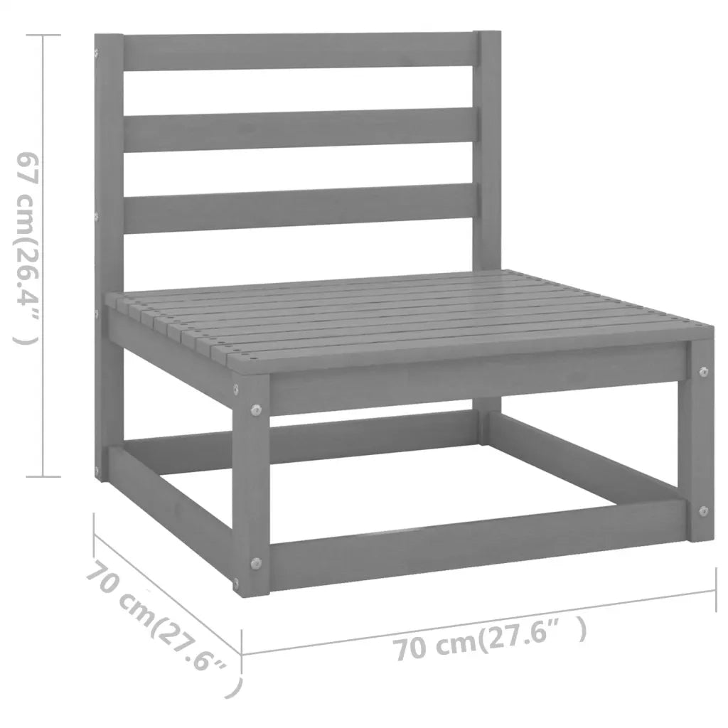 Set Divani da Giardino 11 pz in Legno Massello di Pino 3076211