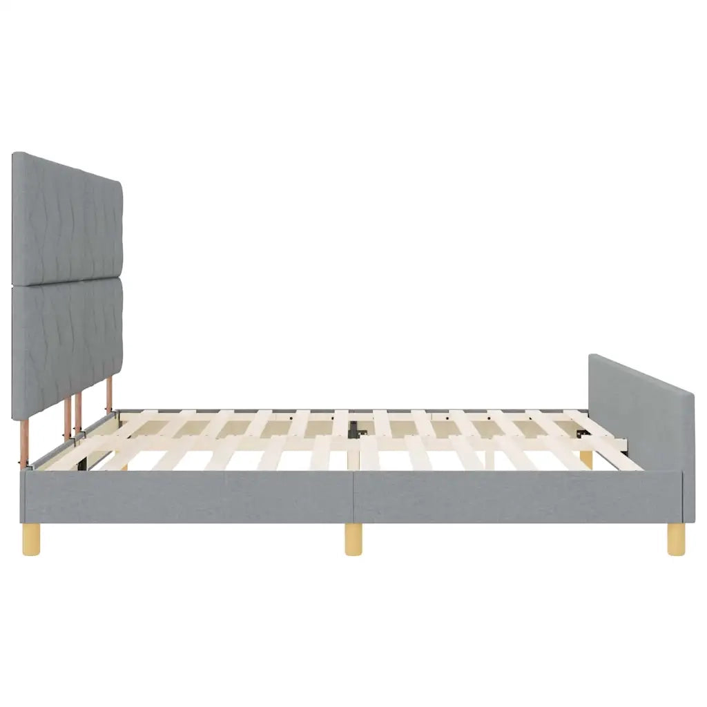 Struttura del letto Grigio chiaro 200 x 200 cm Tessuto 3344830