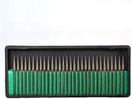 30 pezzi di abrasivo diamantato - 3 mm x 3 mm - 120 grana - macchine per la lavorazione elettrica - 3 mm di diametro - gravatura ad alta pressione