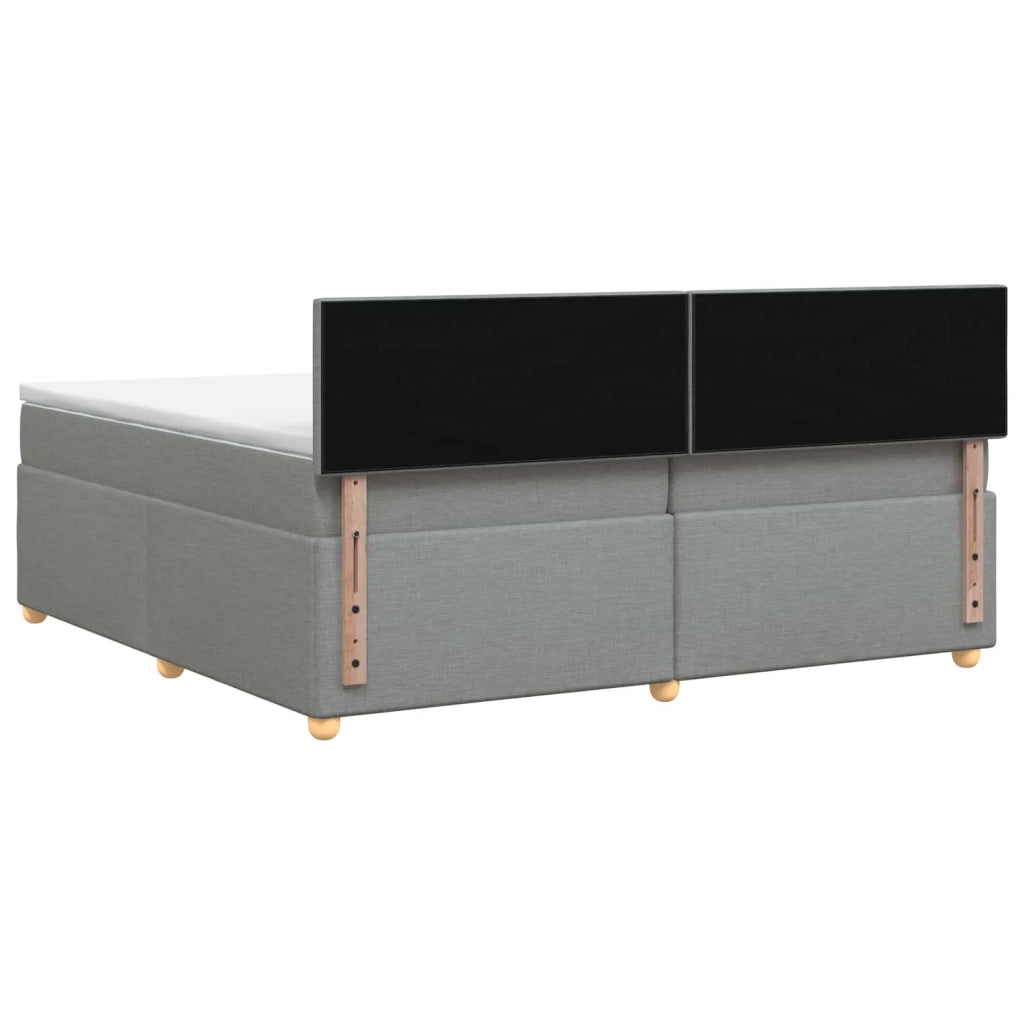 Letto box spring con materasso Grigio Chiaro 200 x 200 cm 3451035