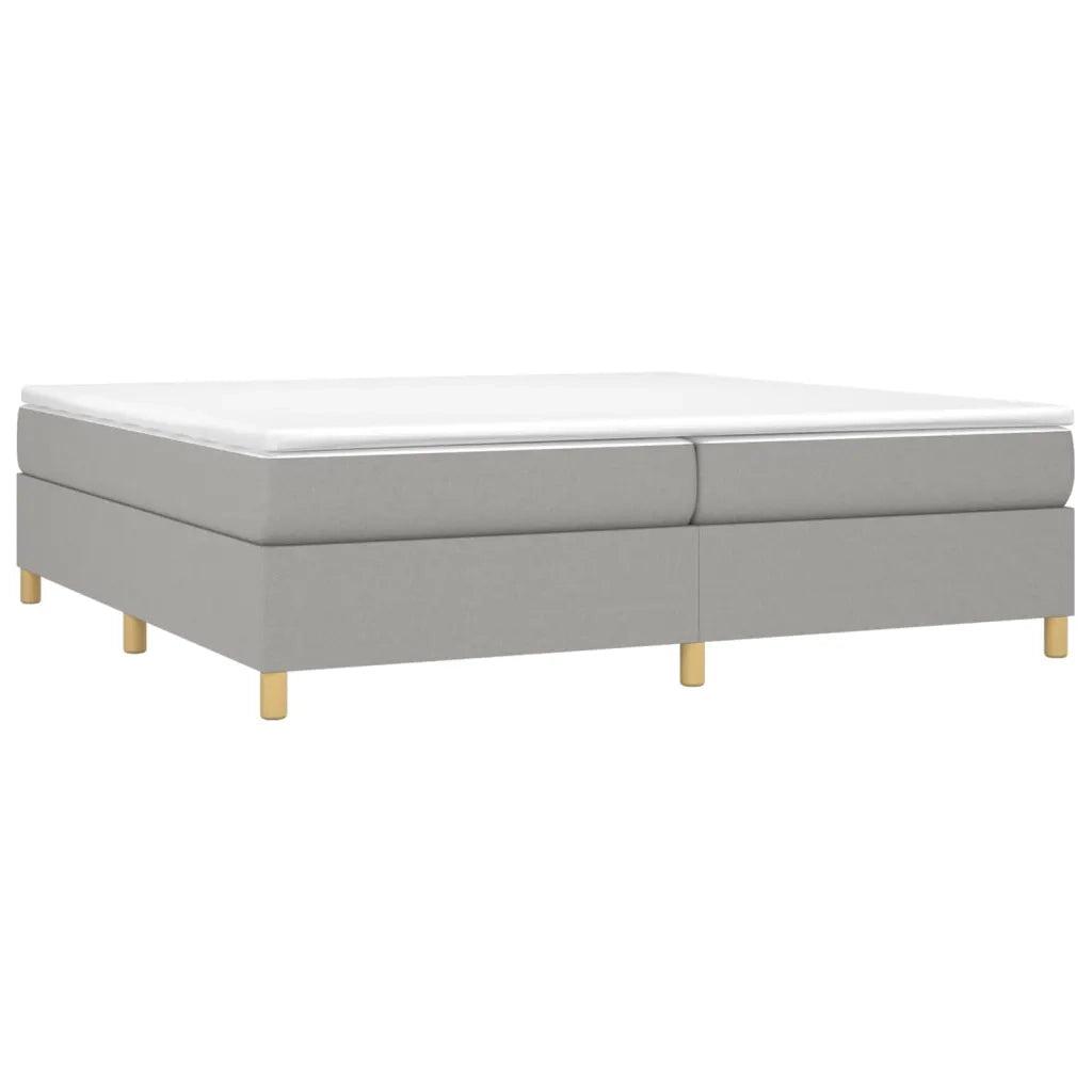 Giroletto a Molle con Materasso Grigio Chiaro 200x200cm Tessuto 3144546