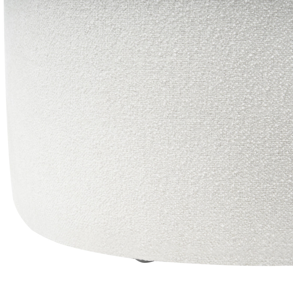 Panchina Bianco Boucle da salotto o camera da letto con gambe larghe in stile moderno