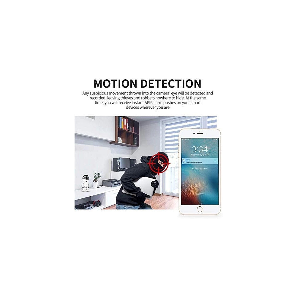 Trade Shop - Telecamera Ip Sorveglianza Robot Q-s39 5.0 Mp Robot Smart Camera 1080p Sicurezza -