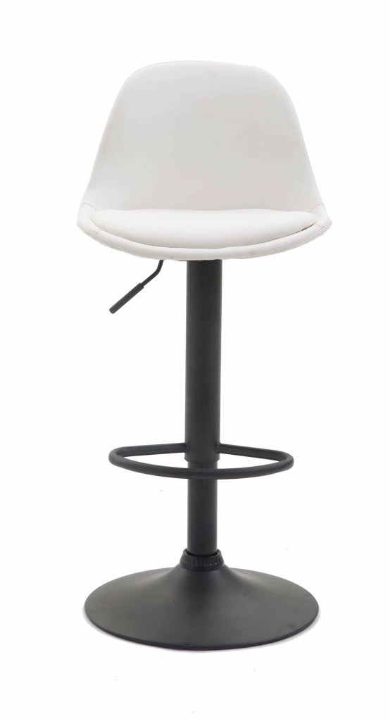 Sgabello di design KIEL in similpelle nero,bianco