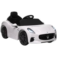 Macchina per Bambini 12V Maserati Gran Turismo Folgore con Telecomando, Età 3-5 Anni, Bianco