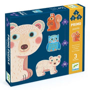 Primo Puzzle neella foresta, 3 puzzle con animaliDjeco ,Eta 3+