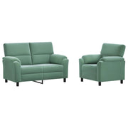 Set di divani 2 pcs Verde Mare Velluto 3430431