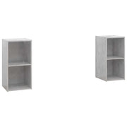 Mobili TV 2 pz | Armadietto TV | Mobile Porta TV Grigio Cemento 72x35x36,5cm in Legno Multistrato