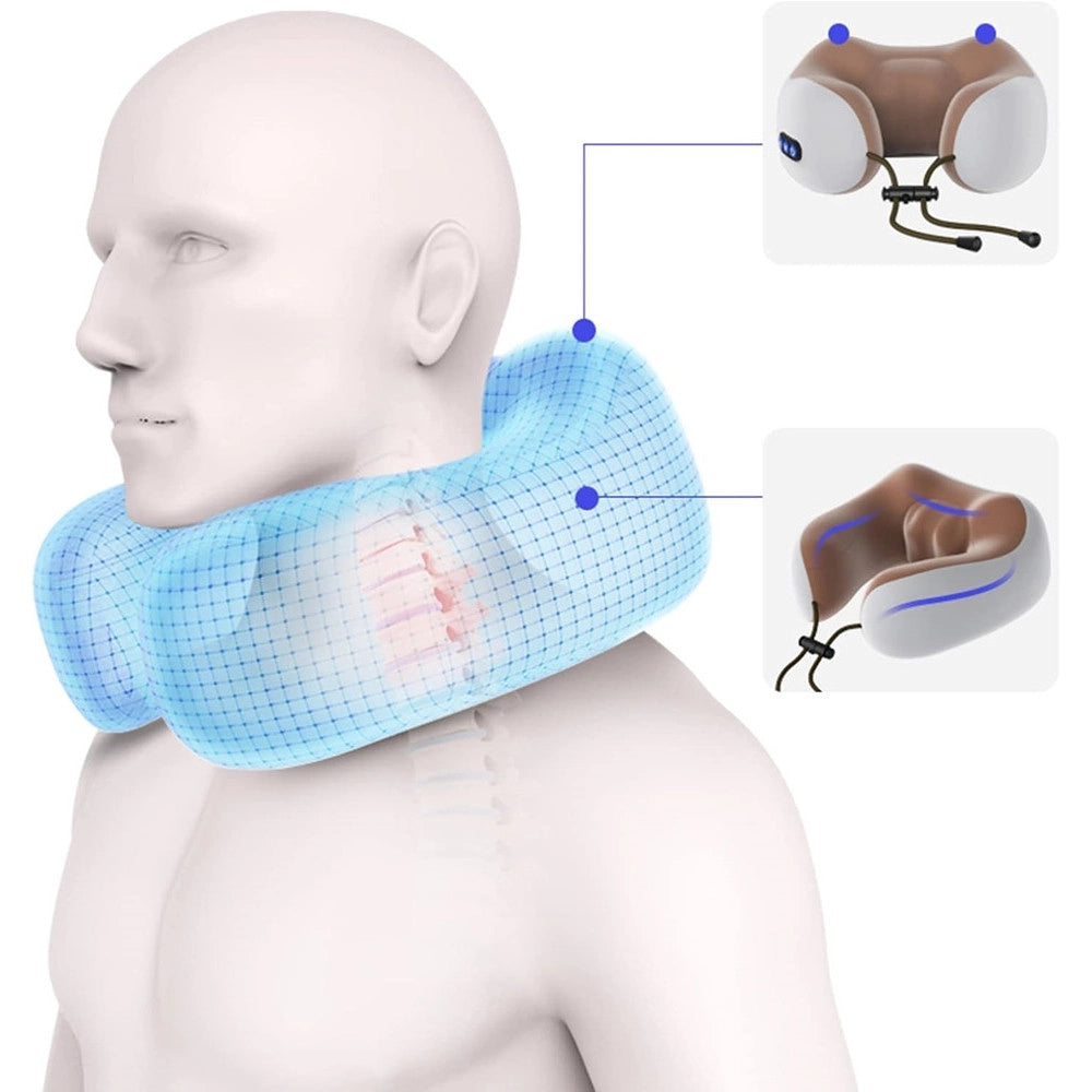Trade Shop - Massaggiatore Elettrico Massaggio Cervicale Spalla Cuscino Massaggiante Relax Muscolare -