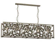 Lampada a sospensione Arion oro titanio foglie 5xE27