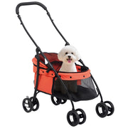 Casetta per Cani Pieghevole ¨C zephmum ¨C Rosso, Acciaio