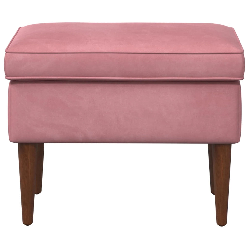 Poggiapiedi Rosa 55 x 35 x 41 cm Velluto 42029998
