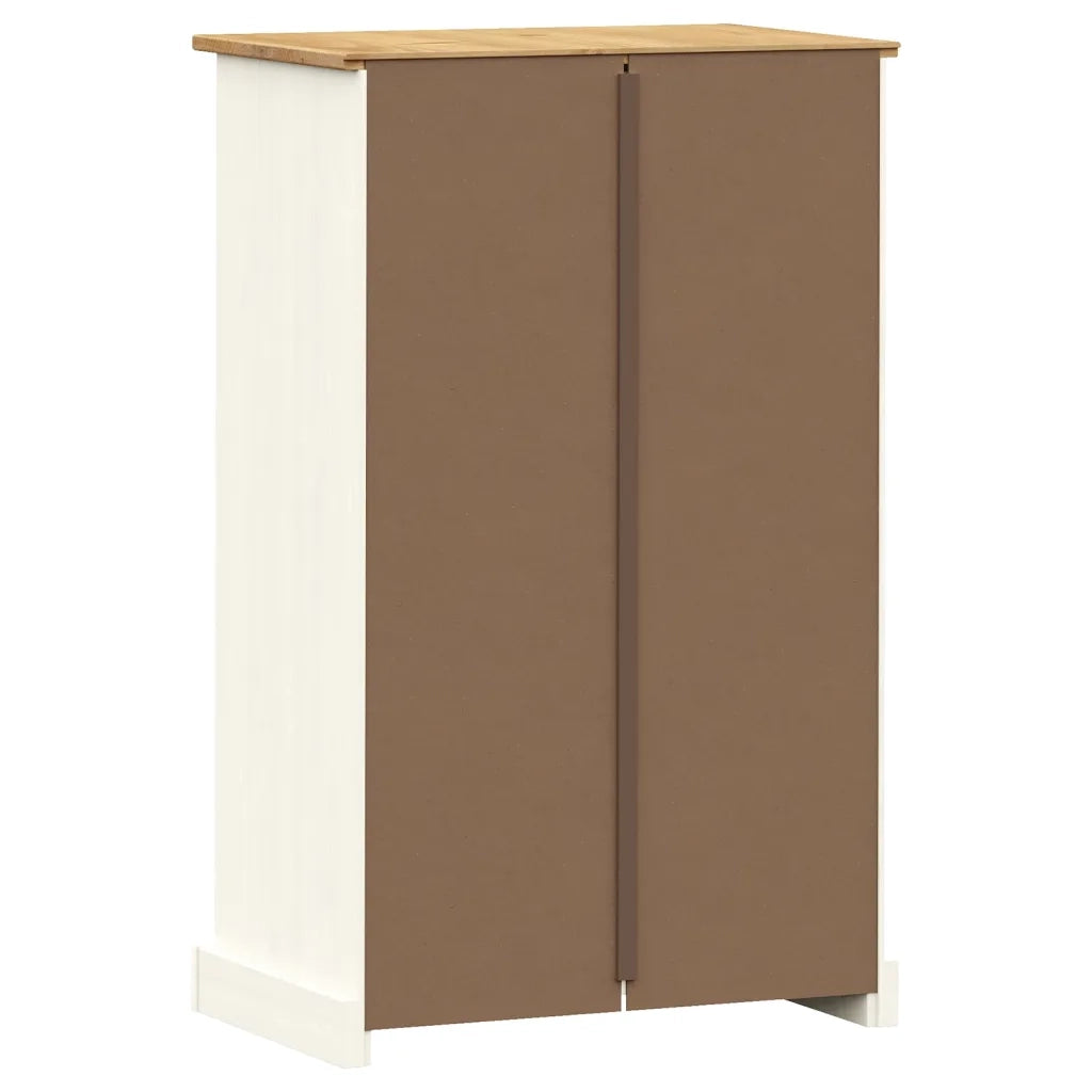 Scarpiera-Scaffale per scarpe VIGO 60x35x96 cm in Legno Massello di Pino Bianco 335245