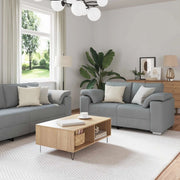 Divano 2 pcs Grigio chiaro 219 x 80 x 82 cm Tessuto 3324740