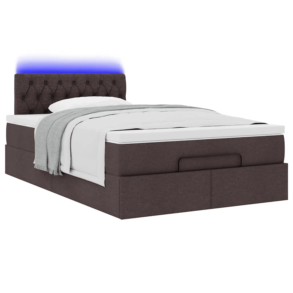 Struttura Letto Pouf con Materasso 80x200 cm in Tessuto