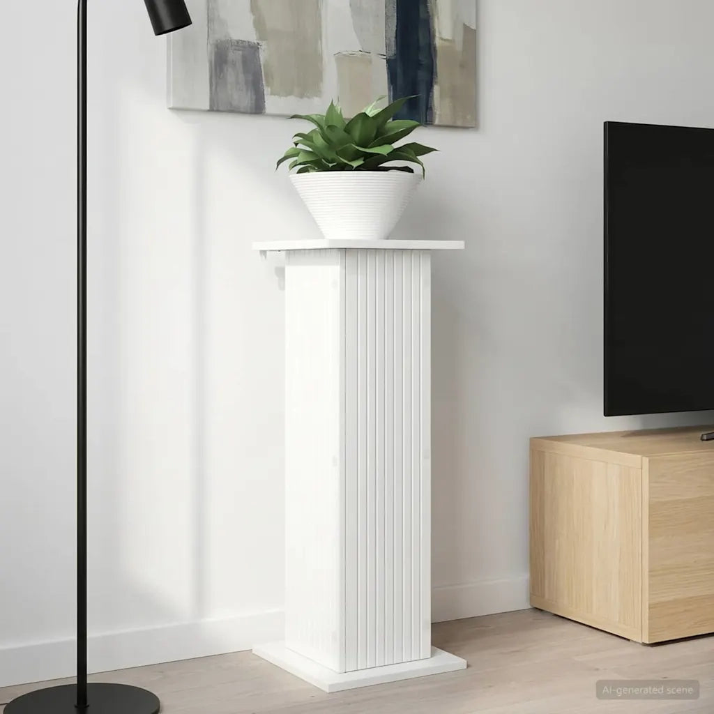 Supporto per piante Bianco Lucido 30,5 x 30 x 80,5 cm 899770