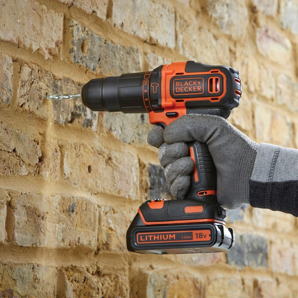Black & Decker BDCHD18K-QW trapano 1400 Giri/min Nero, Arancione