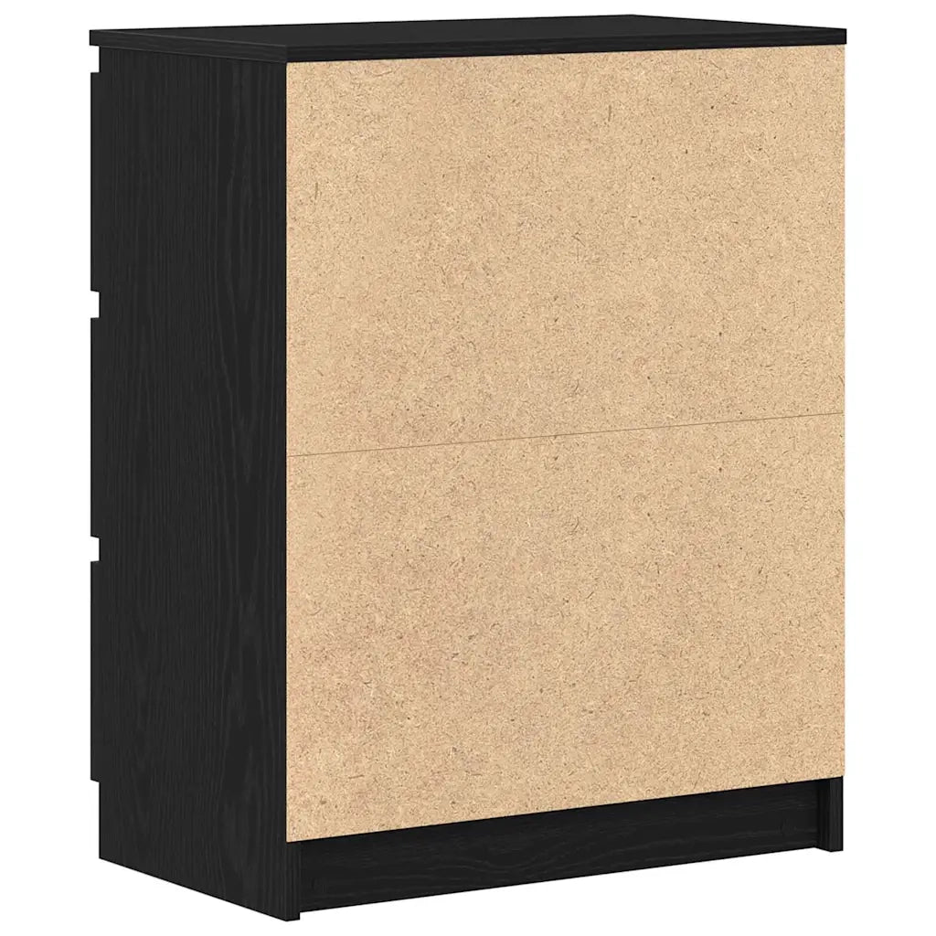 Credenza | Madia | Buffet da pranzo | Armadio da pranzo Rovere Nero 60x35x76 cm in Legno Multistrato