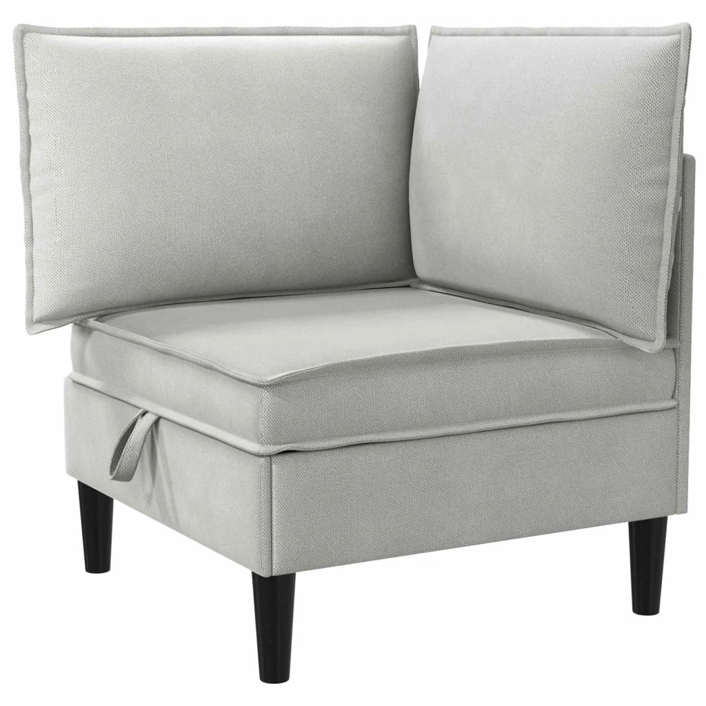 Set di mobili per il soggiorno 4 pcs Grigio chiaro Tessuto 3413799