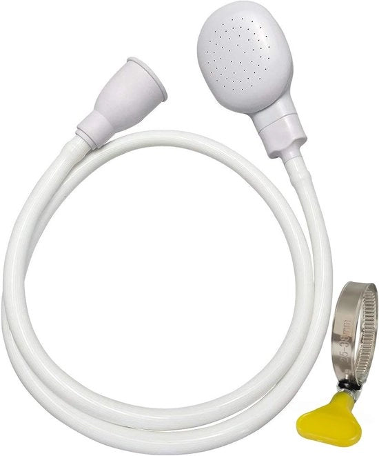 Set di Asciugamani per Doccia - Adattatore di Rubinetto Universale - Tubo di Asciugatura 130 cm - Per Cani e Bambini - Materiale PVC - Rapido da Montare
