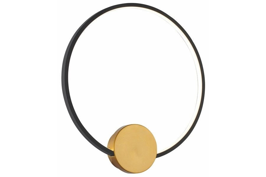 Applique moderna oro/nero 40cm LED 17W Reality Condida