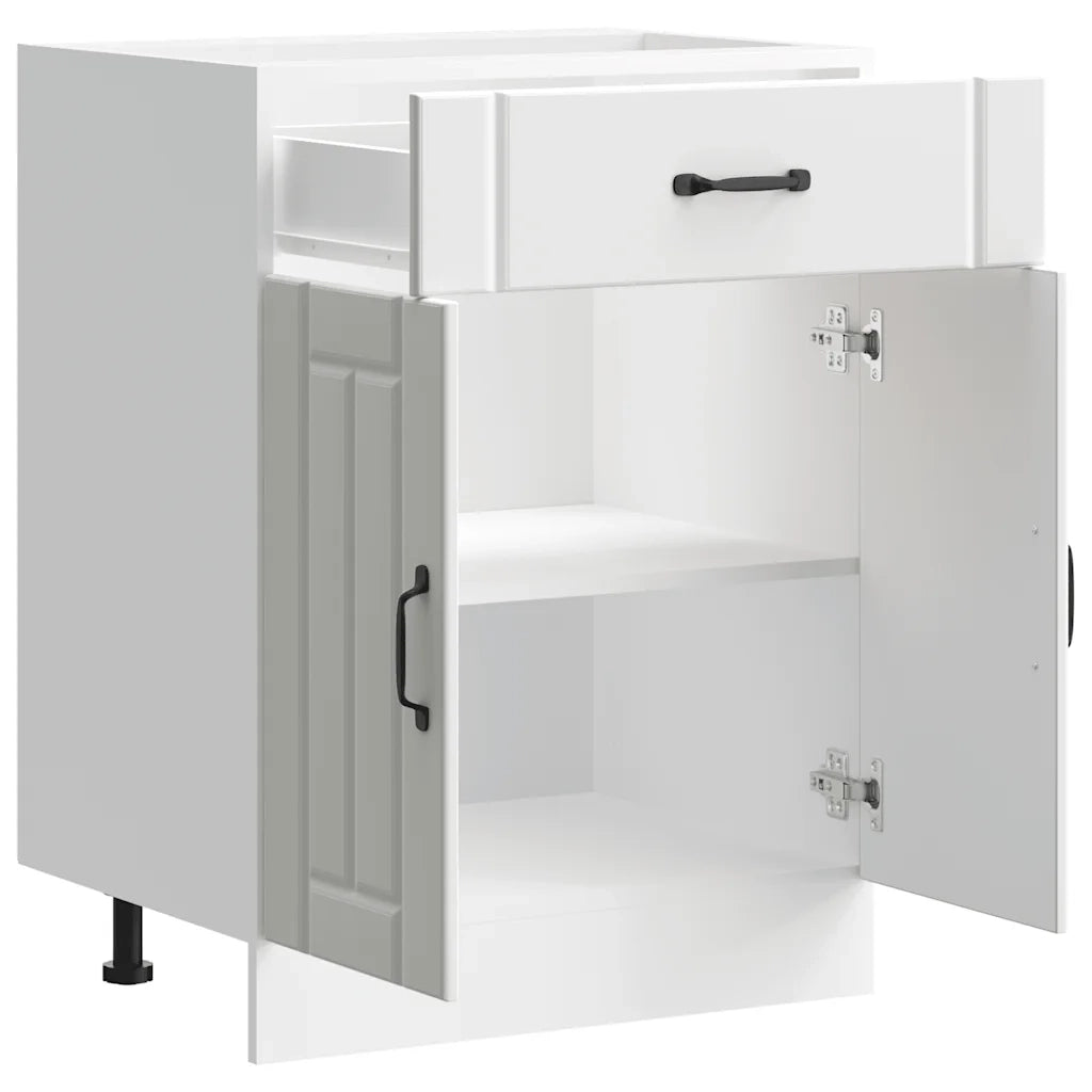 vidaXL Base da Cucina Lucca Bianco in Legno Multistrato