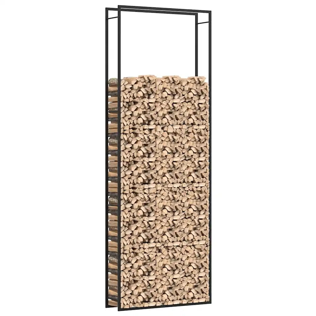 Portalegna Nero Opaco 110x28x312 cm in Acciaio 350312