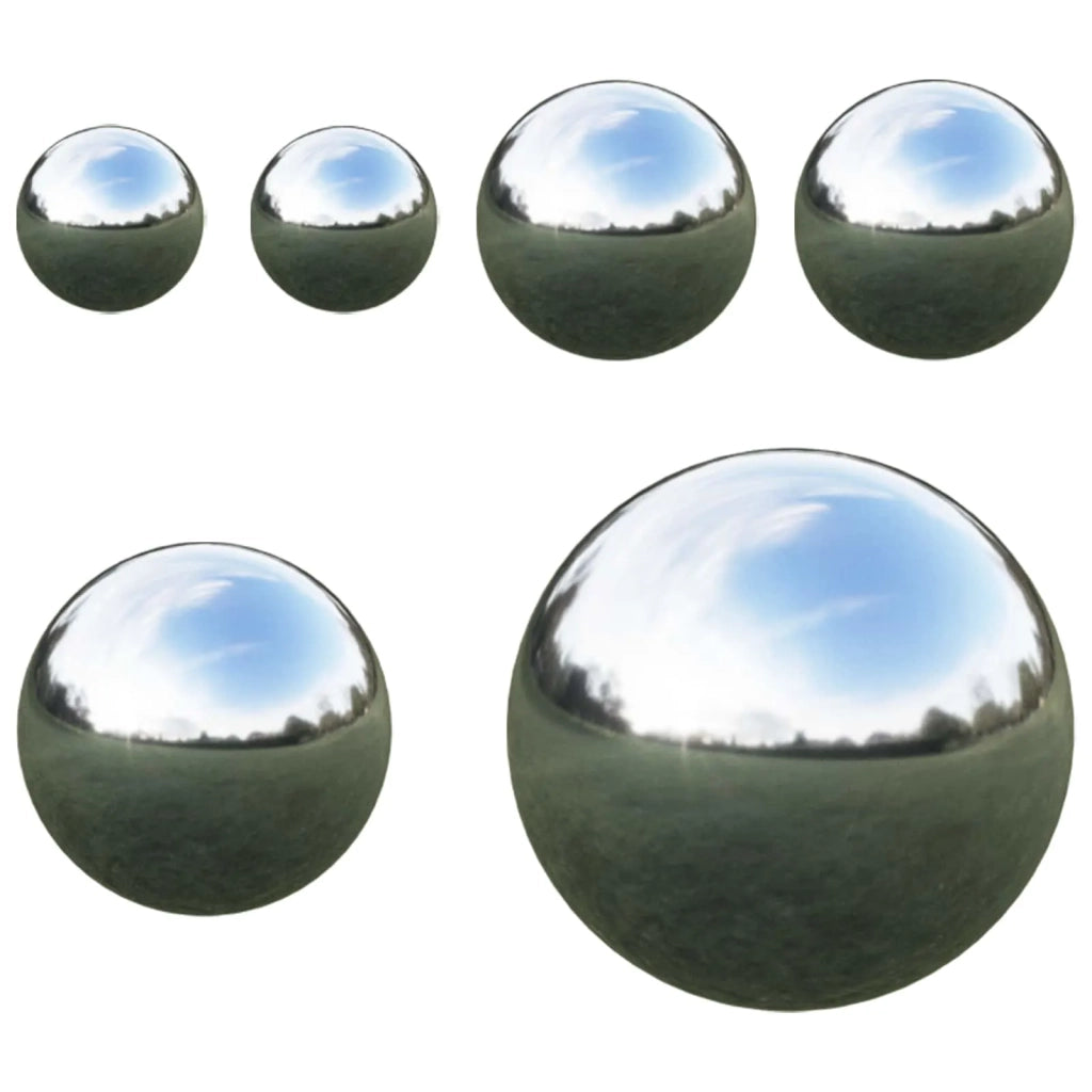 Palla a Specchio 6 pcs Ø 15 cm Argento Acciaio Inossidabile 201 42008431