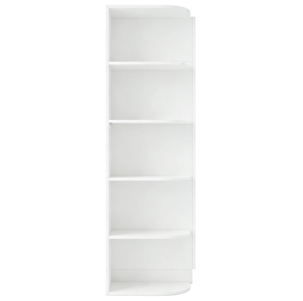 Armadio guardaroba a 2 ante 90x55x170 cm con ripiani e cassetti in MDF; bianco