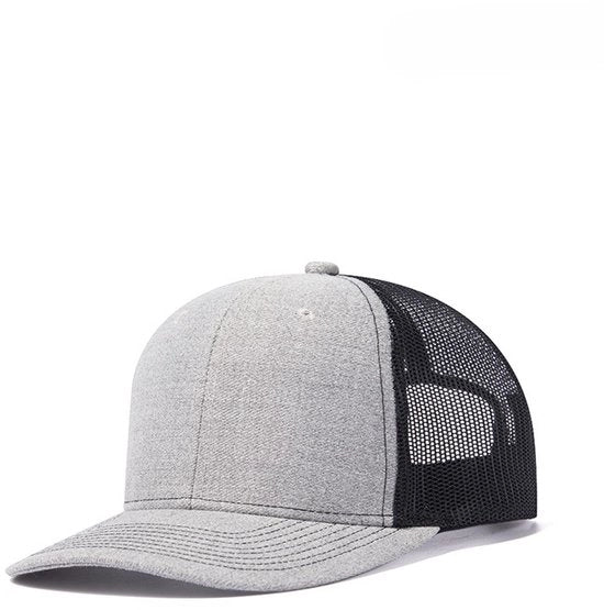 Cappello Trucker per Uomo - Cappello da Baseball per Uomo Respirante - Cappello da Baseball per Uomo e Cappello da Donna - Tela Grigia e Nera