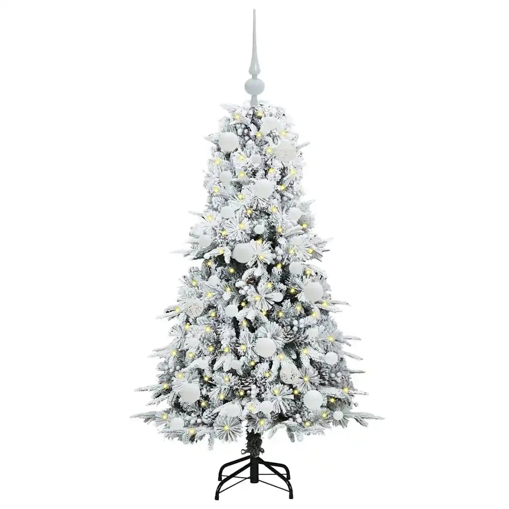 Albero di Natale | Decorazioni natalizie Artificiale con Rami Pieghevoli Bianco 120 cm