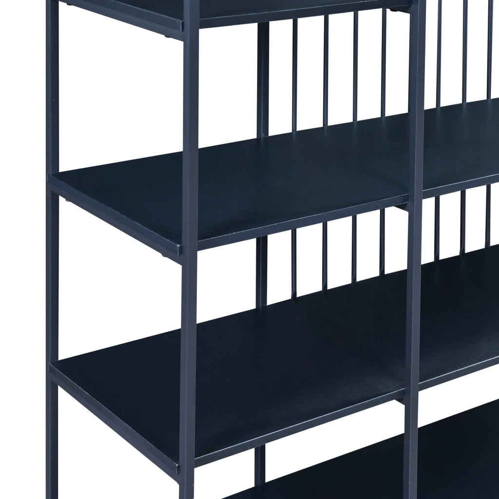Scaffale dal design senza tempo per soggiorno/camera da letto mobile contenitore indipendente 180 x 120 x 33 cm nero 03_0011151